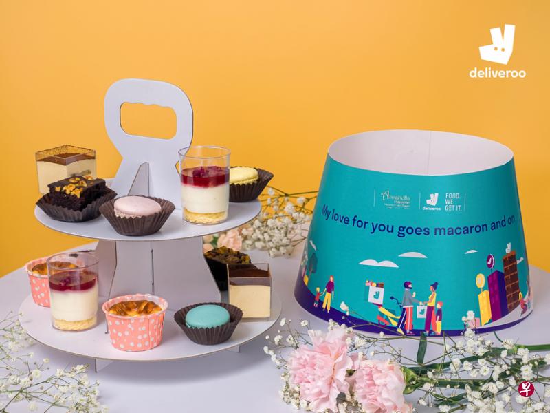 送餐平台Deliveroo与Annabella Patisserie携手推出母亲节下午茶外卖套餐。（商家提供）