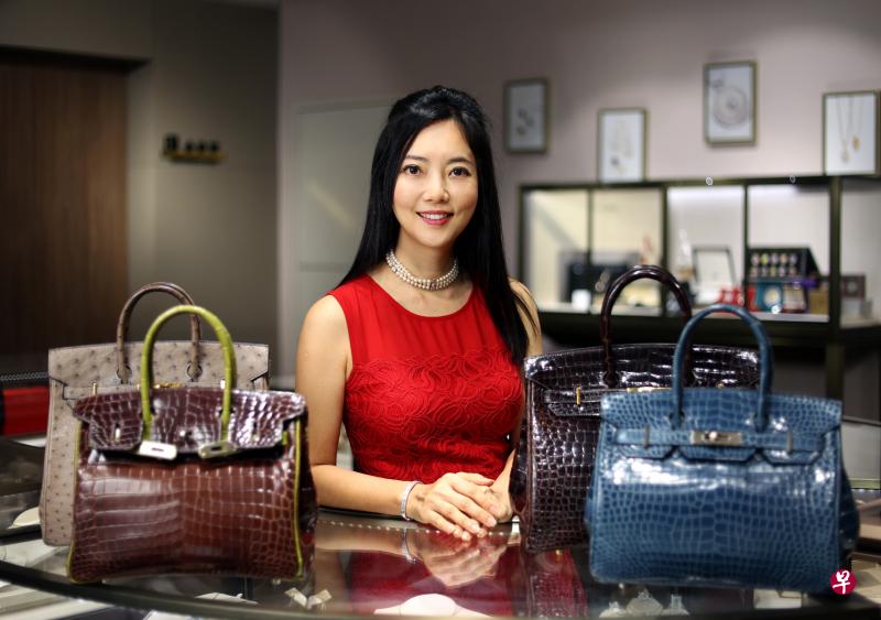 姚丽真：爱马仕Birkin包包因为稀有，而且难以从专卖店架上购买得到，因此这品牌拥有许多追随者。（龙国雄摄）