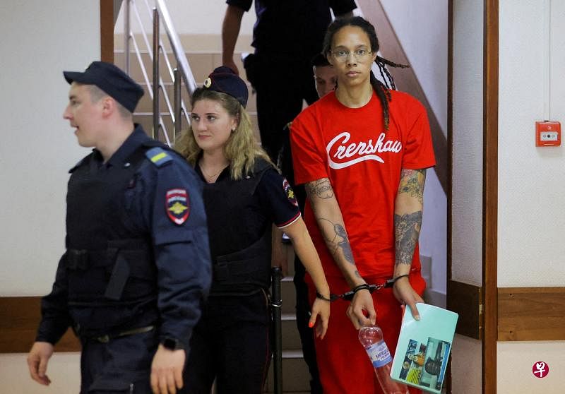 被控贩毒而被俄罗斯囚禁的美国女篮球星布兰妮在法庭认罪，但她说自己无意图犯法。（路透社）