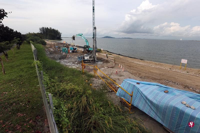 面积达900公顷的樟宜湾填海地段，坐落丹那美拉海岸路一带，填海工程预计今年内展开。（蔡家增摄）