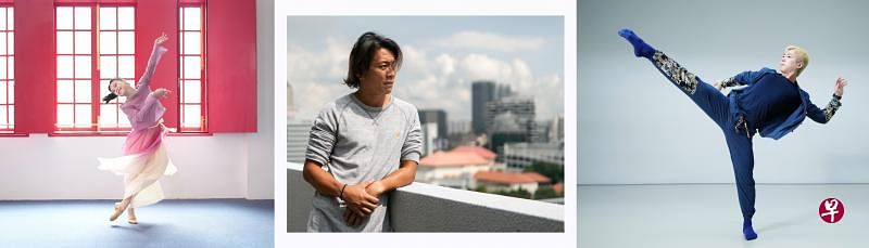 左起：李瑞敏反思过去的事和吸取经验，但从不后悔创团。（谢智扬摄）陈杰孝的独立舞团“淼舞”以即兴编创为核心。（张荣摄）钱志鸿创团以来最大的成长是学习、钻研和重审传统和自己的文化根源。（谢智扬摄）