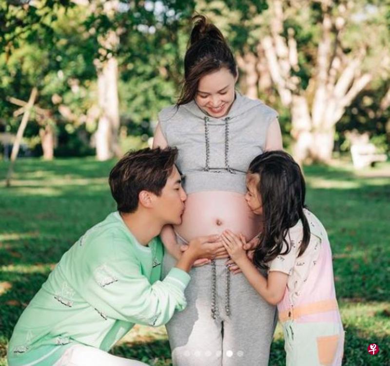 洪俊扬和杜蕙甹夫妻俩分享另类怀孕写真。（艺人IG图）