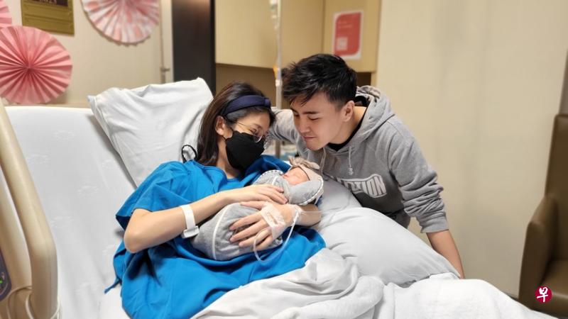 何维健的妻子产下3.05公斤的健康女宝宝。（Cross Ratio提供）