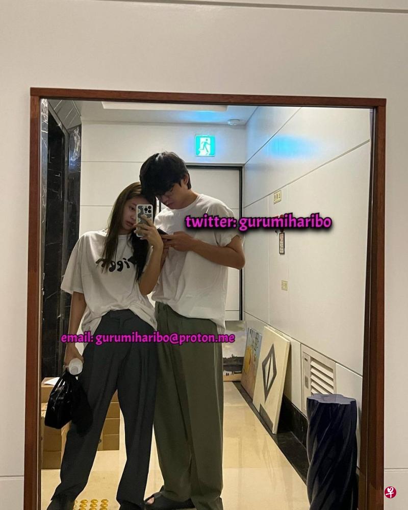 V（右）和Jennie再度被爆出新照片。（取自推特）