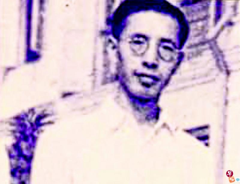 ↑杏影1954年出任《南洋商报·文风》编辑。图为杏影摄于1950年。（取自《杏影先生信抄》）