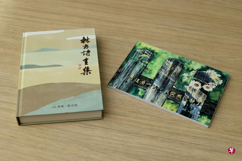 （左图）《林方诗全集》。（右图）《有这么一天，我突然沉静了》。