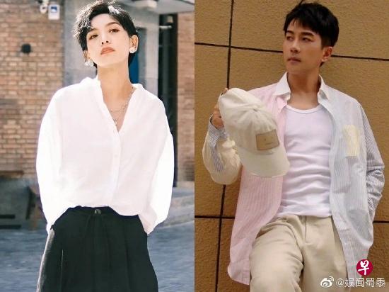 李晓峰（左起）与刘恺威恋情曝光，刘丹很开心。（互联网）