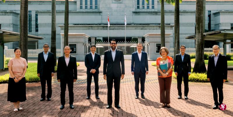 对于废除377A与否，工人党九名议员中七人已表态，四人支持，三人反对，两人尚未发言。九名议员为（左起）何廷儒（未发言）、贝理安、费沙、林志蔚（未发言）、毕丹星、蔡庆威、林瑞莲、严燕松和陈立峰。（工人党提供）