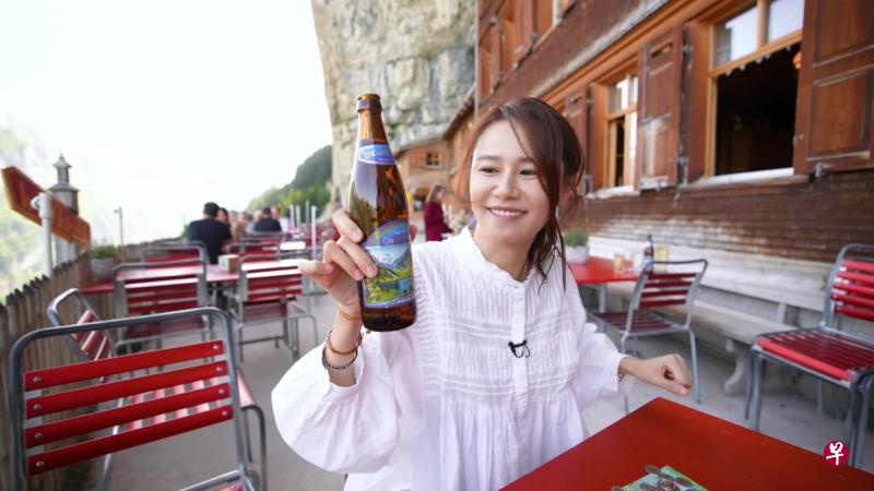 黄翠如到访《国家地理》杂志评为此生必去的瑞士“悬崖餐馆”。