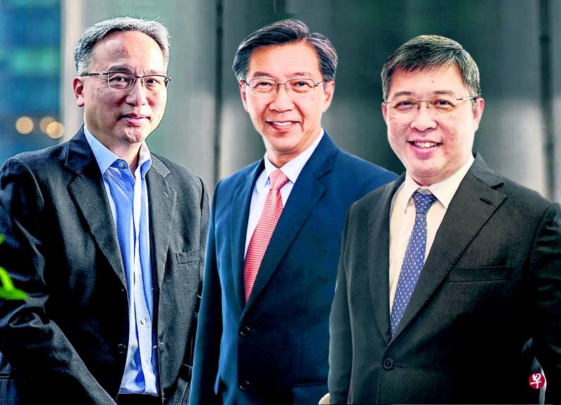 内政部常任秘书彭建强（左起）、PSA国际港务集团总裁陈聪敏，以及卫生部医药服务总监麦锡威副教授为抗疫做出重大贡献，将获授予最高级别的功绩奖章（冠病）。颁奖典礼将在明年举行。（全国职工总会／PSA国际港务集团／卫生部提供）