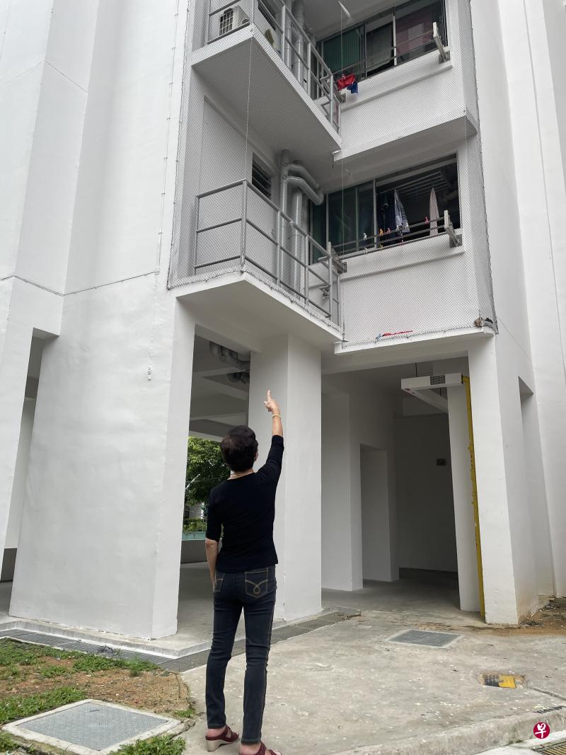 市镇会为居民安装防鸟网。（吴伟国摄）