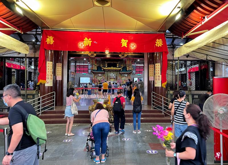农历新年期间，四马路观音堂佛祖庙将从早上7时开放至中午12时30分，以及下午1时至傍晚6时30分。（档案照片）