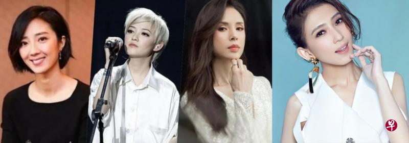 台湾艺人桂纶镁（左起）和范晓萱、香港“最美小龙女”李若彤及马来西亚歌手戴佩妮是否有望同台，令人期待。（互联网）