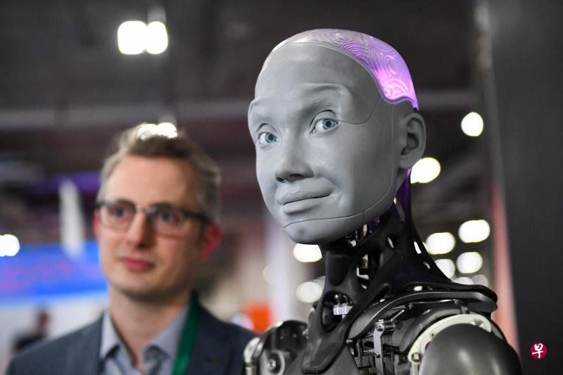 英国公司Engineered Arts制造的Ameca面部表情逼真。（法新社）