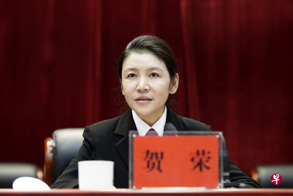 中国最高人民法院原副院长贺荣，出任司法部部长。（中新社）