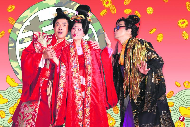 董姿彦（中）面对苏梽诚（左）和刘晋旭两个搞笑拍档，常要憋笑。（实践剧场提供）