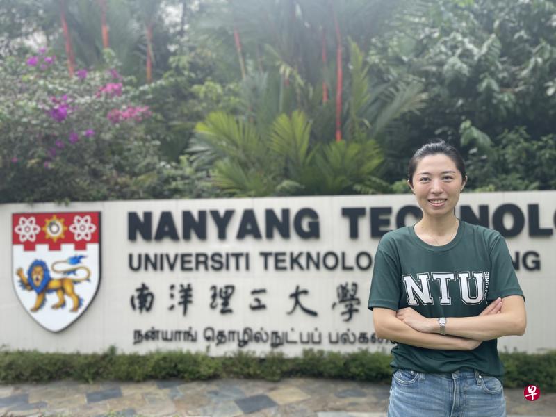 我国乒乓球女将于梦雨，已于本月初前往新加坡南洋理工大学深造。（于梦雨提供）