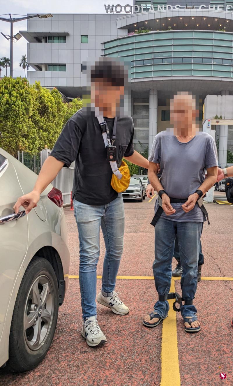 连和兴（右）目前还押中央警署，协助当局调查。（肃毒局提供）