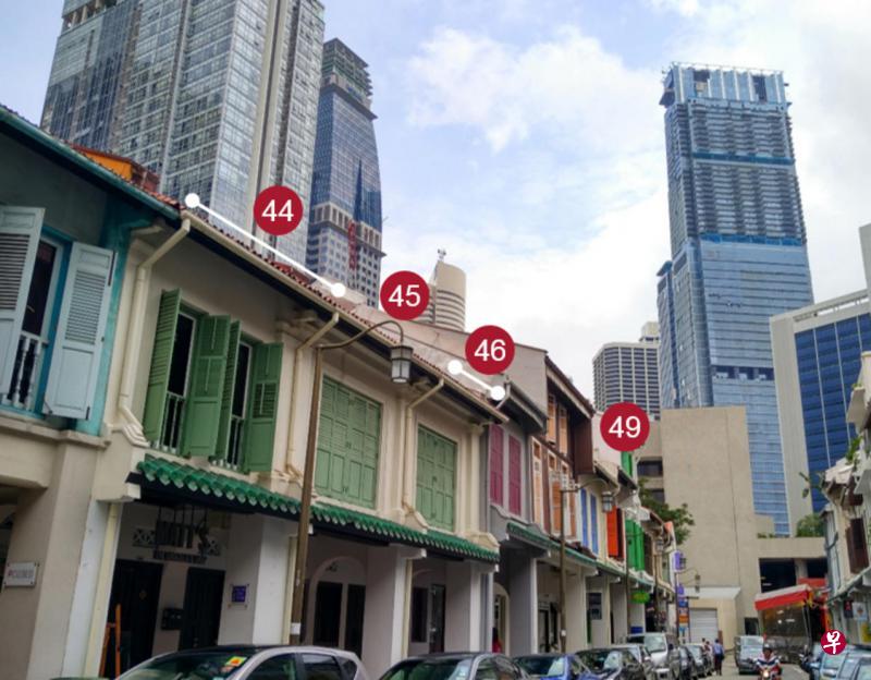 推出市场求售的厦门街四间店屋，为999年地契受保留建筑。（高纬环球提供）