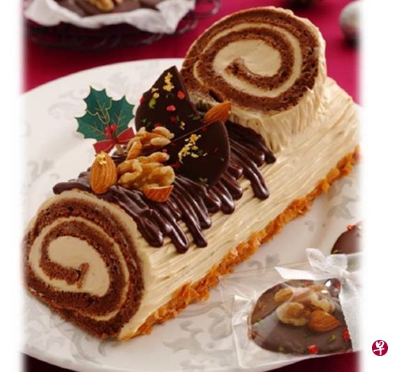 Tiramisu Bûche de Noël圣诞树桐蛋糕。（照片由ABC Cooking Studio提供）