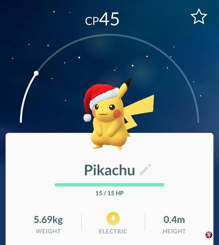 现在起至12月29日，圣诞版皮卡丘在全世界都会出现！