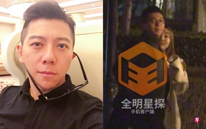 中国歌手胡海泉的婚姻状况一直是个谜。胡海泉被拍到带白衣女子回家。（取自“全明星探”微博）