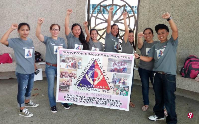 “BDGNI Survivors”组织在菲律宾和意大利设支部，克里斯汀（右四）四年前决定在新加坡成立支部。（取自面簿）