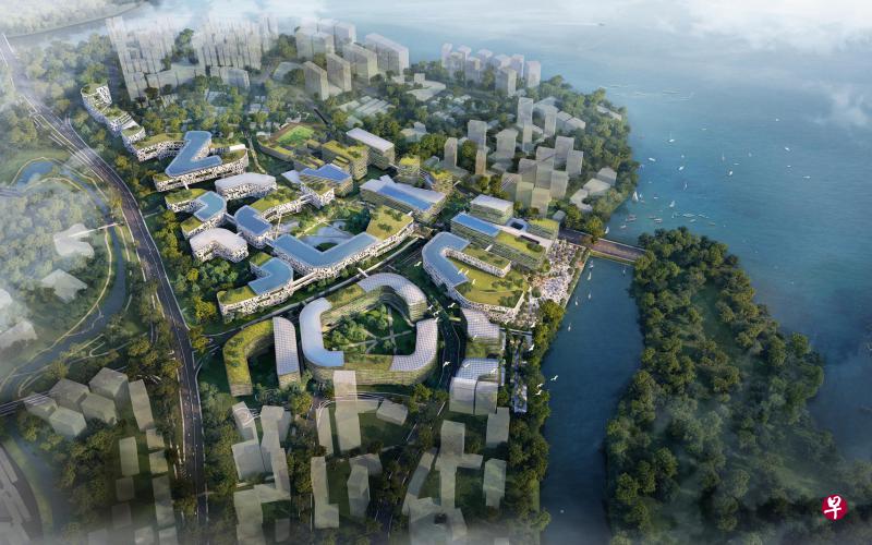 榜鹅北将率先试行企业发展区概念，它也会成为政府推行智慧国措施的主要地区。（裕廊集团构想图）