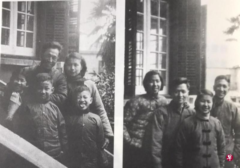1962年春节，金宇澄（前排中）和父母兄妹合影于上海寓所。