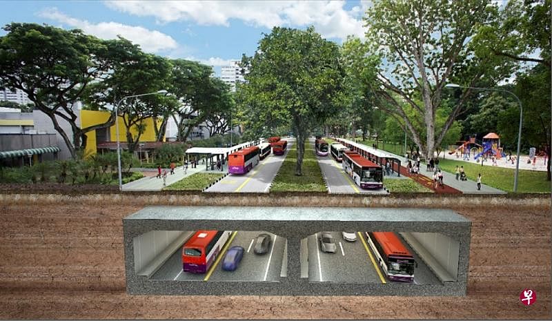 南北交通廊道除了高速公路外，也结合快捷巴士专用道及脚踏车主干道等。（陆交局构想图）