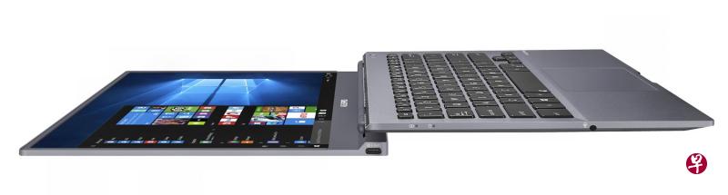 ASUSPRO B9440的键盘和屏幕能够180度平躺桌面，具有更大伸缩性的视角。（华硕提供）