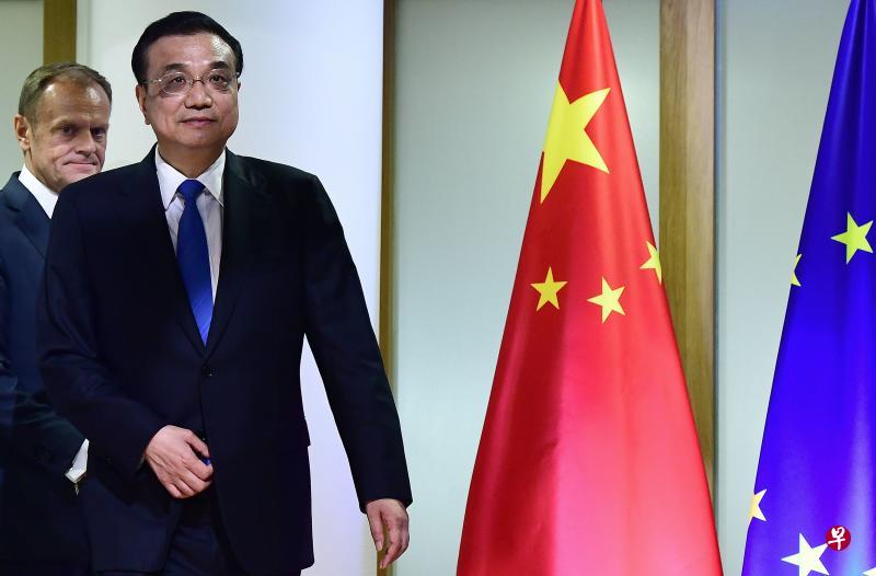 中国总理李克强本月1日、2日到布鲁塞尔出席第19次中国—欧盟领导人会晤。（法新社）