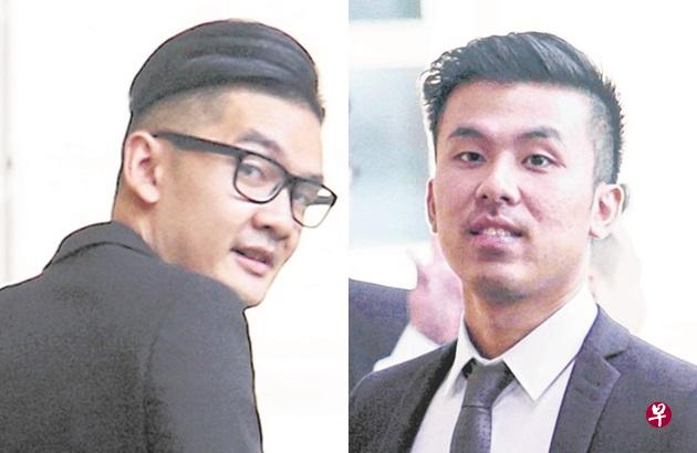 被告黎迈克尔（左）和孔心成。（档案照）