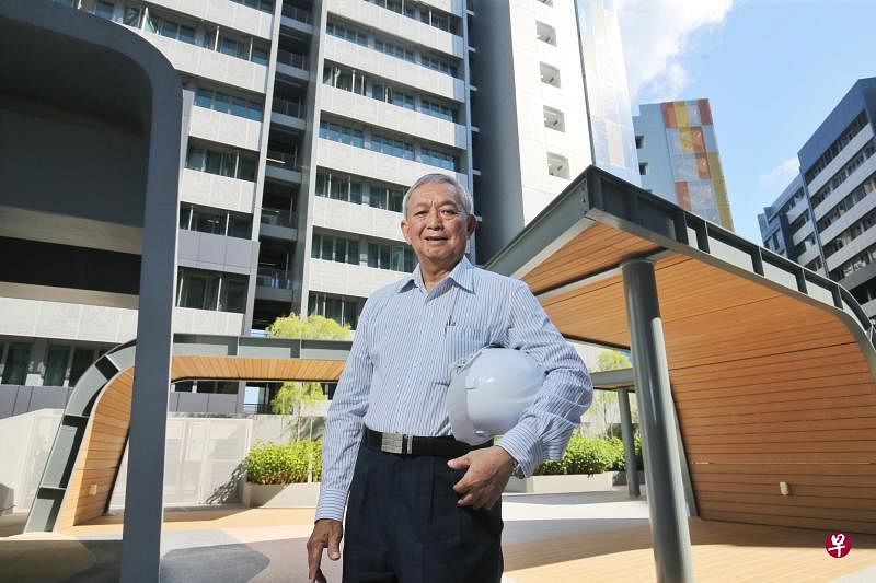 常务董事洪茂庆经营家族生意，近期完成的项目是位于南洋理工大学的宿舍。（谢智扬摄）