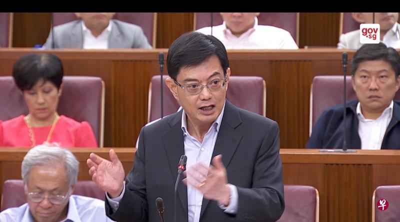 财政部长王瑞杰发表今年的财政预算案声明后，朝野议员针对政府政策在议事厅展开激烈辩论。（gov.sg截图）