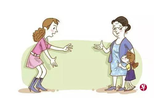 近来觉得孩子越来越不听话，甚至对我不礼貌。我和先生曾经跟婆婆谈过，希望她不要太宠孩子，也希望我们管教孩子时她不插手。（示意图）