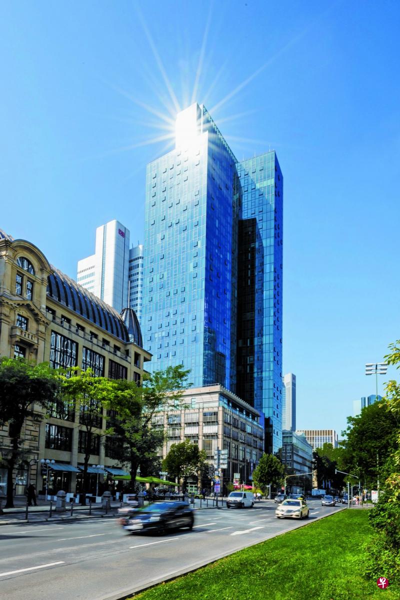 Gallileo办公楼位于法兰克福中央商业区，属于永久地契，租用率为100％。（凯德商务产业信托提供）