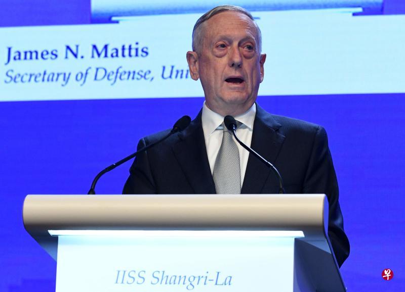美国国防部长马蒂斯昨天不止一次对我国承办重要会谈的能力予以肯定。（法新社）