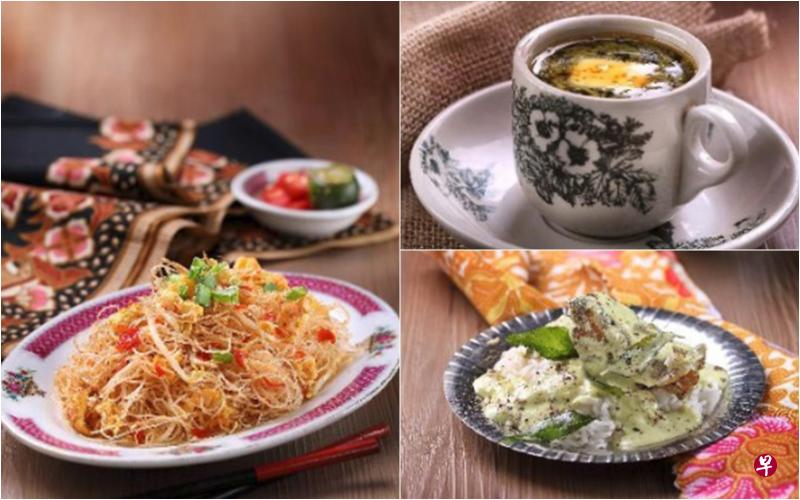 五毛钱美食荟萃将汇集娘惹炒米粉（左）、牛油咖啡（右上）和传统印度咖喱鱼等美食。 （胜乐集团提供）