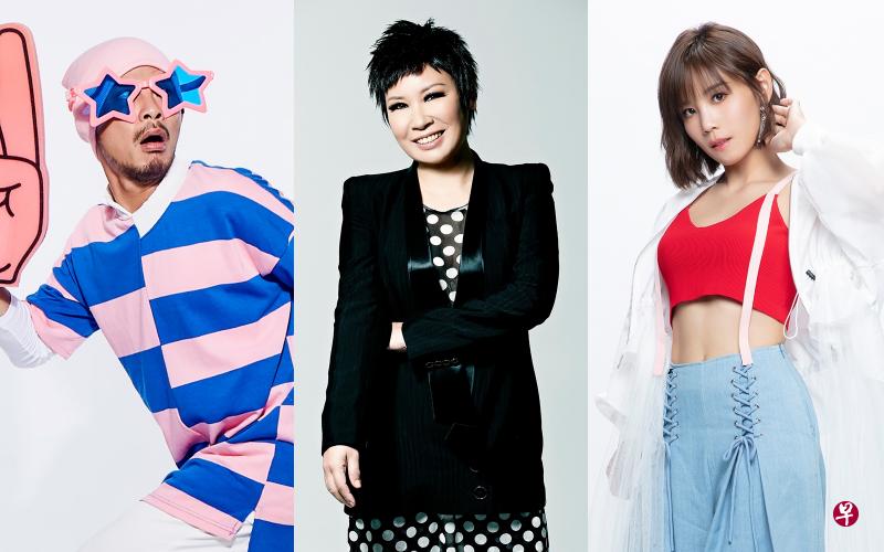 黄明志（左起）、黄小琥、李佳薇将同台飙歌。（Biz Trends提供）