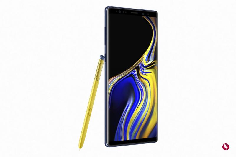 三星最新旗舰手机Galaxy Note 9。（三星提供）