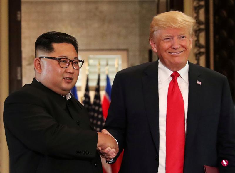 今年6月，特朗普（右）和金正恩在新加坡会面。（路透社）