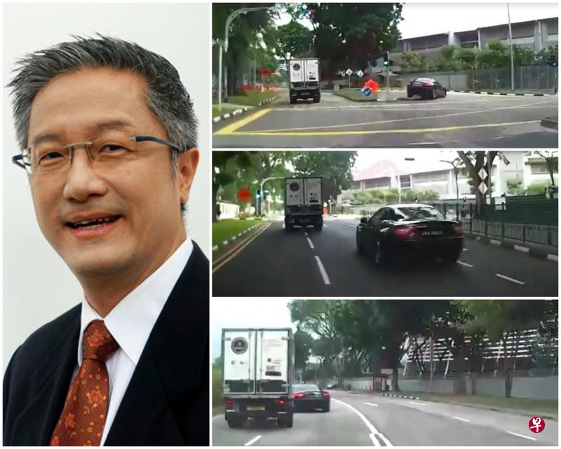因不满受阻，闯堤逆行截停罗厘，国大教授杨伟聪危险驾驶被捕。（互联网）