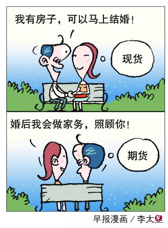 早报漫画。