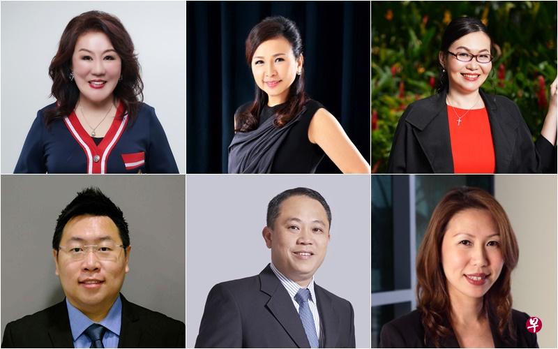 第四届“新加坡邻里企业之星奖”评判团包括：（上排左起）全美世界集团总裁范文瑂博士（主席）、Jean Yip集团营运总裁叶佩芬、报业控股华文媒体商业内容企划高级主编兼高级业务统筹程美春、（下排左起）Spaze Ventures董事经理黄世运、Ti Ventures董事经理兼创办人陈顺亮、新加坡零售管理学院 （SIRS）主任王慧菁。