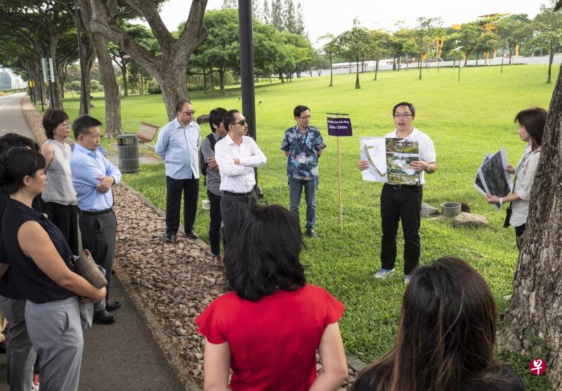 重组后的建国元勋纪念堂指导委员会成员7月曾到滨海东花园，参观纪念堂未来落户的地点。（国家文物局提供）