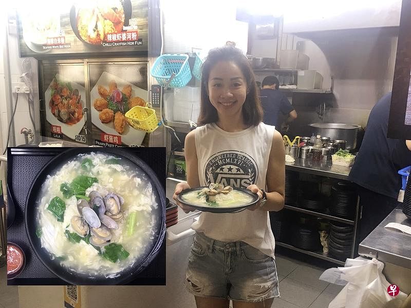 摊主龚佩霞想用便宜美味的食物回馈顾客。（张曦予 摄）