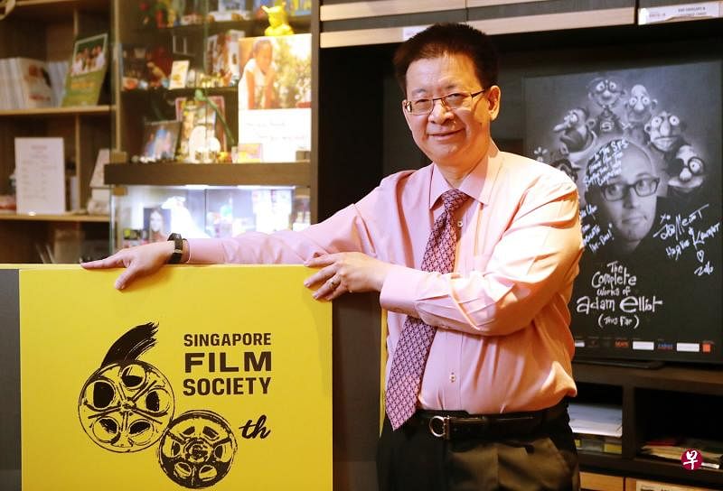 陈继贤在位于新达嘉华的电影协会办公室摆放了许多电影玩偶与海报，让人感觉进入绮丽的电影世界。（陈来福摄）
