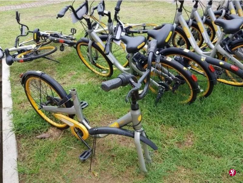 oBike几个月前悄悄退出马来西亚市场，留下许多遭严重破坏的脚踏车无人收拾。（星洲日报）