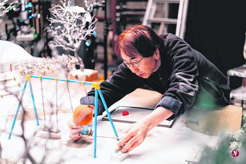 《爱无所不在》制作过程。（Eno Shoki摄）